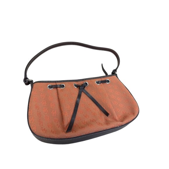 Dooney & Bourke Womens Orange brown satchel handbag small SKU8150 - Picture 8 of 16